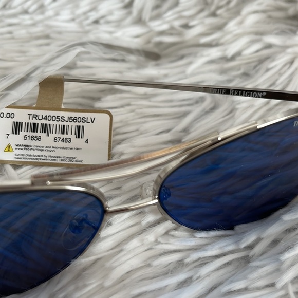 TRUE RELIGION Unisex Aviator sunglasses TRU4005SJ560SLV blue